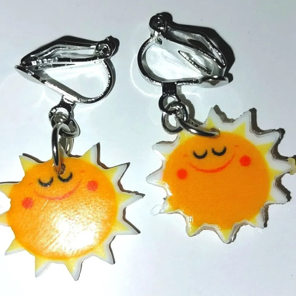 Super cute girls clip-on earrings